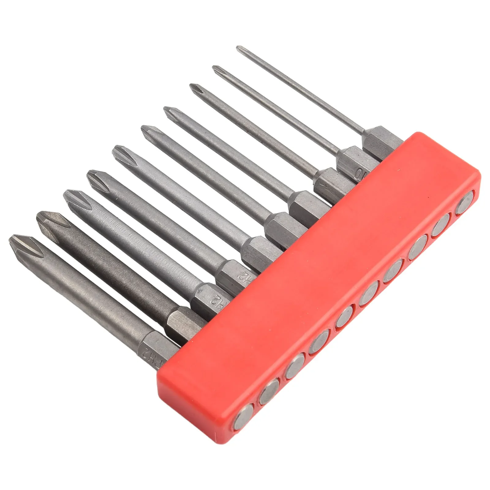 10pcs Magnetic Screwdriver Bits 65mm 1/4\'\' Hex Shank Cross Head PH00 PH0 PH1 PH2 For Electric Driver Power Tools Accessories