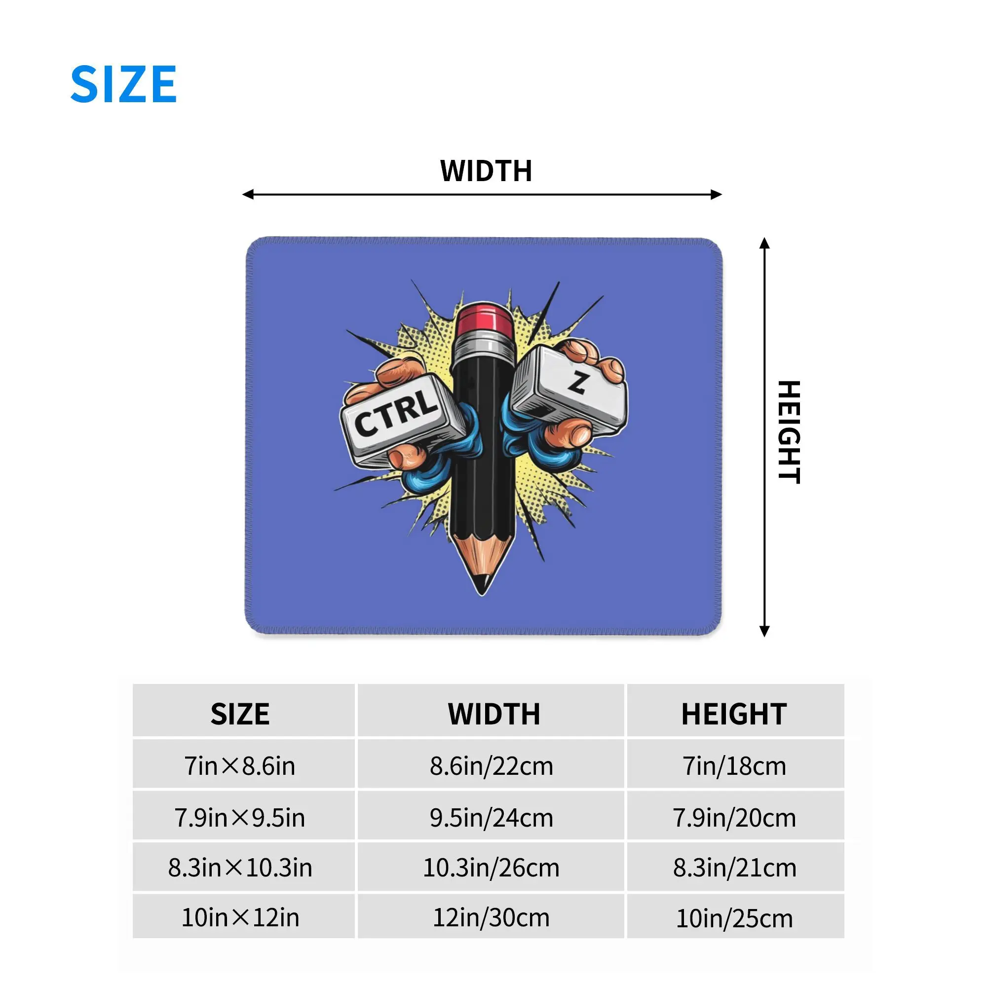 CTRL + Z Moc cofania Podkładka pod mysz Klawiatura komputerowa Podkładka pod mysz Gaming PC Laptop Mata na biurko Akcesoria biurowe Maty na stół