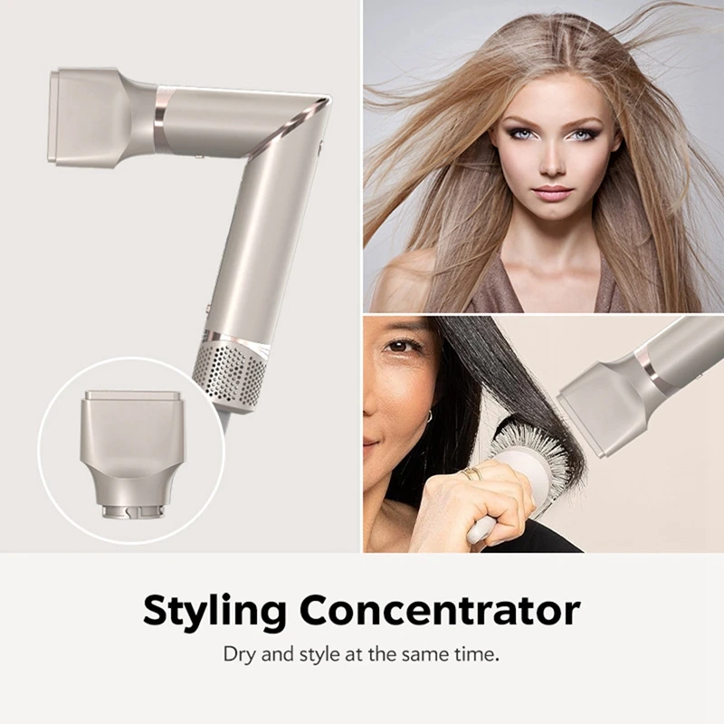 Folding Hair Dryer Negative Ion Home Hot Air Comb Set Wind Salon Hair Styler Tool Professional Hair Dryer EU Plug