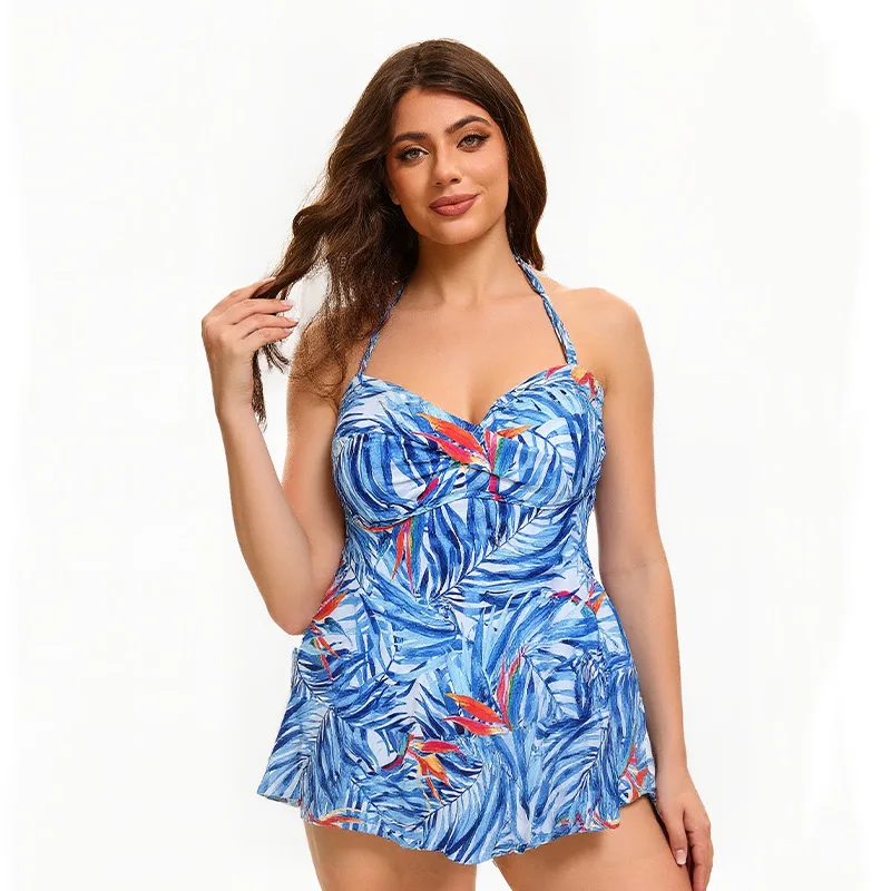 Tankini Plus Size Swimwear 2026 Women Two Piece Swimsuit Print Swimming Suit Woman Swimdress Beachwear Bathing Suit Bikini 5XL
