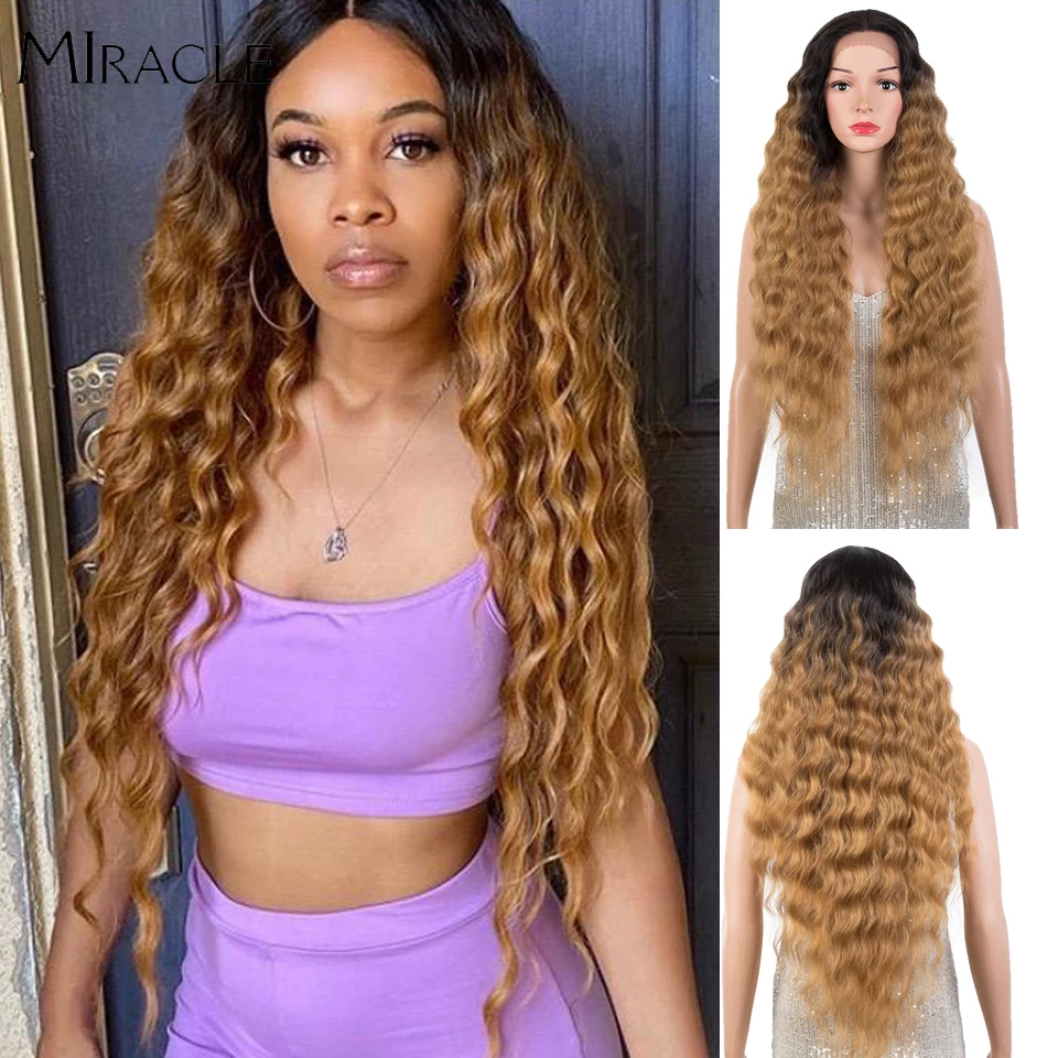 

Synthetic Lace Wig Ombre Blonde Lolita Wigs High Temperature Synthetic Wigs For Black Women Cosplay Wigs