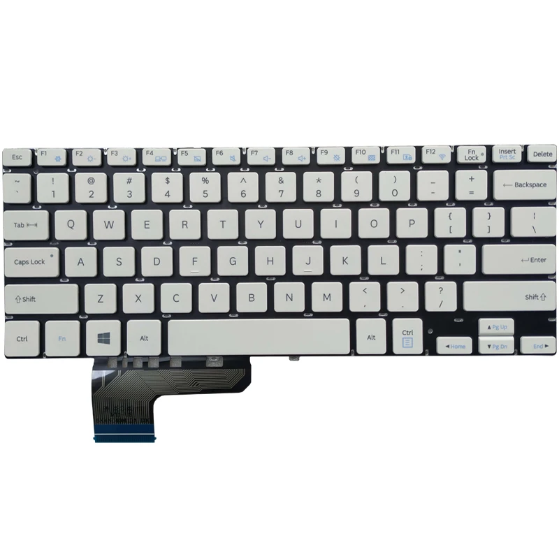 US Laptop Keyboard for SAMSUNG NP 905S3K 905S3L 910S3K 910S3L white