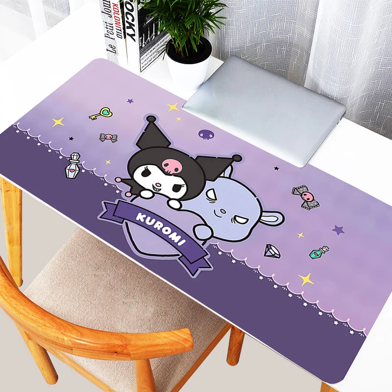 Mouse Pad Office PC Gaming Laptop Cute Desk Mat Anime Mousepad Purple K-kuromi Gamer Mouse Mat Computer Accessories Keyboard Pad