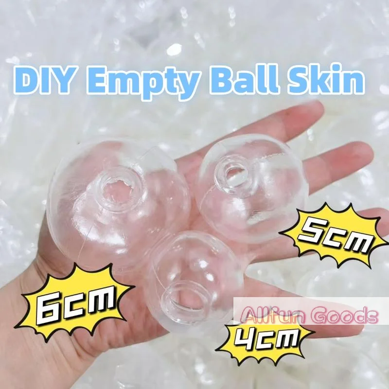 10Pcs 4/5/6CM Empty Water Ball Skin Stress Relieving Hand-made Empty Ball Shell DIY Ball Skin Toy Water Ball Filling Accessories