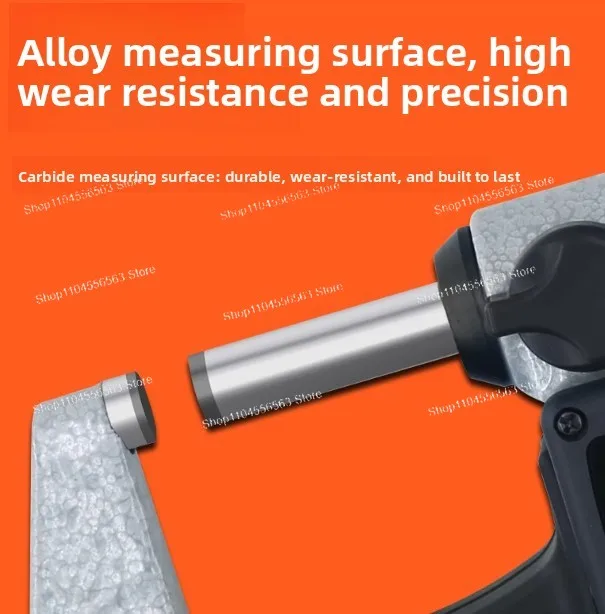​​0-25mm Digital Micrometer - 0.001mm Resolution Electronic Outside Diameter Gauge with Chrome-Plated Frame