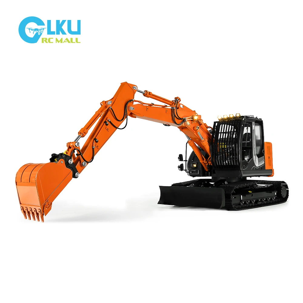 1/14 Engineering Machinery Model Crawler Hydraulic 135 Excavator with Front Shovel Silver Edition