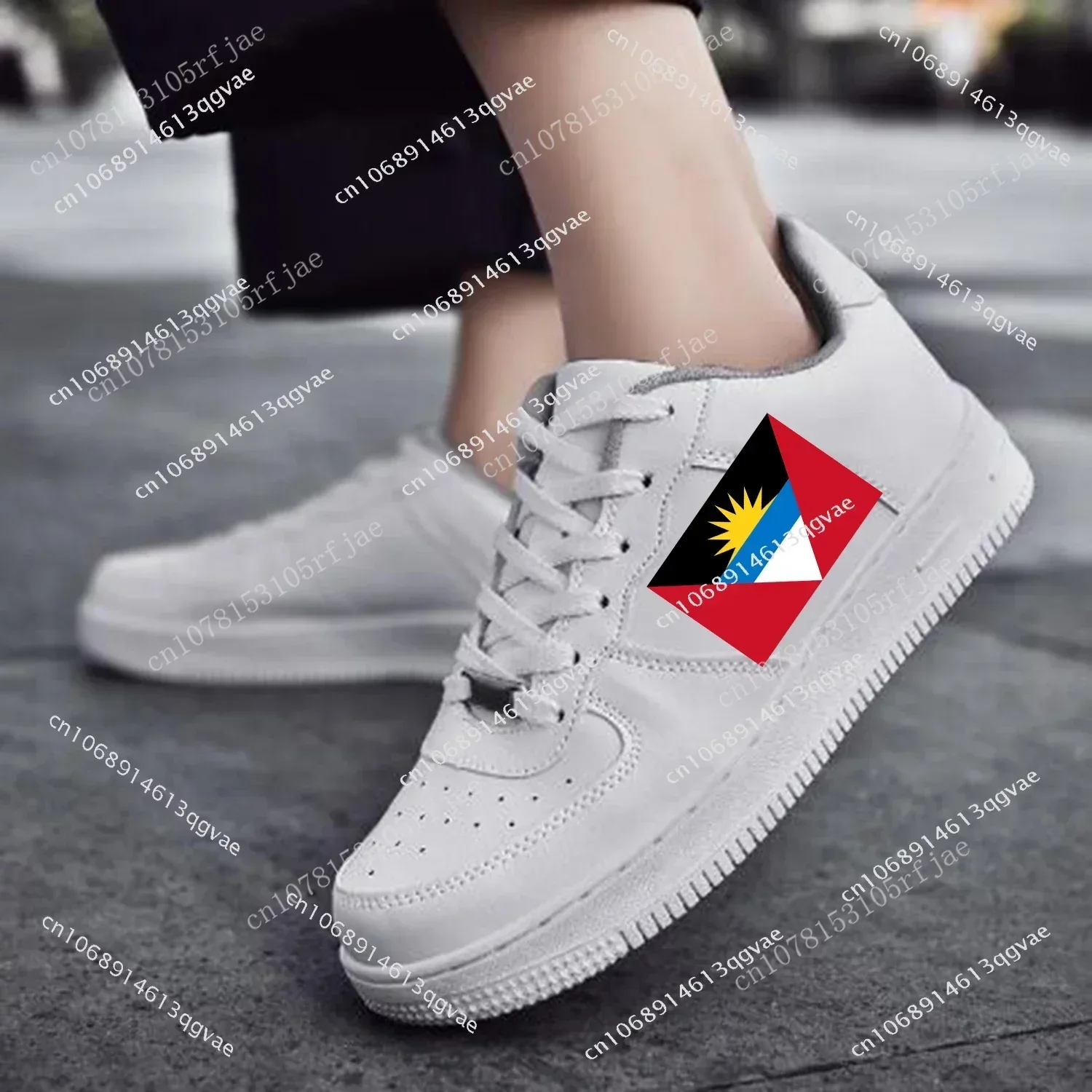 Antigua and Barbuda Flag AF Basketball Mens Womens Sports Running High Quality Flats Force Sneakers Lace Up Mesh Custom Shoe