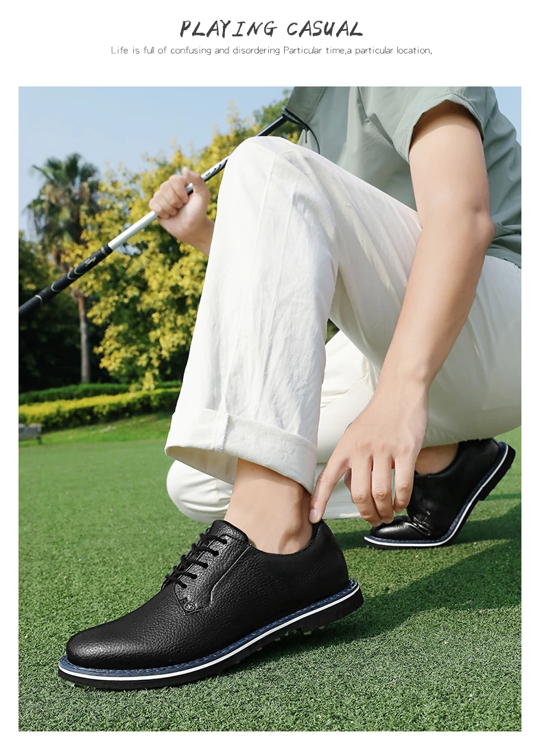 Golf Schuhe Für Männer 2024, Neue Weiß Professionelle Wasserdichte Nicht-slip Spikeless Outdoor Freizeit Walking Training Golfer Turnschuhe – Detail 10