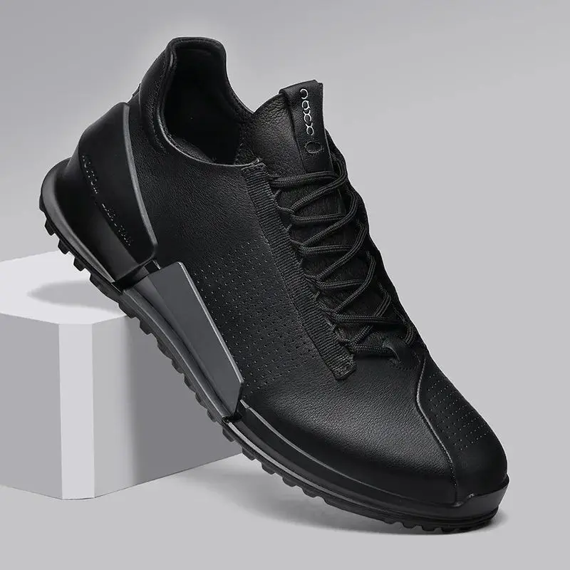 Trendy Genuine Leather Shoes Men Business Work Athletic Famous Luxury Original Sneakers Street Walking Popular Young Brand 2026