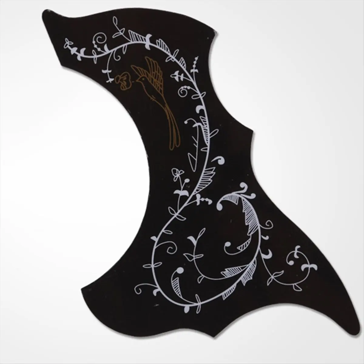 New arrival  Black Flower and Bird Guitar Pickguard Decorative Self-Viscous Sticker String Guitar Guard Protection Patch