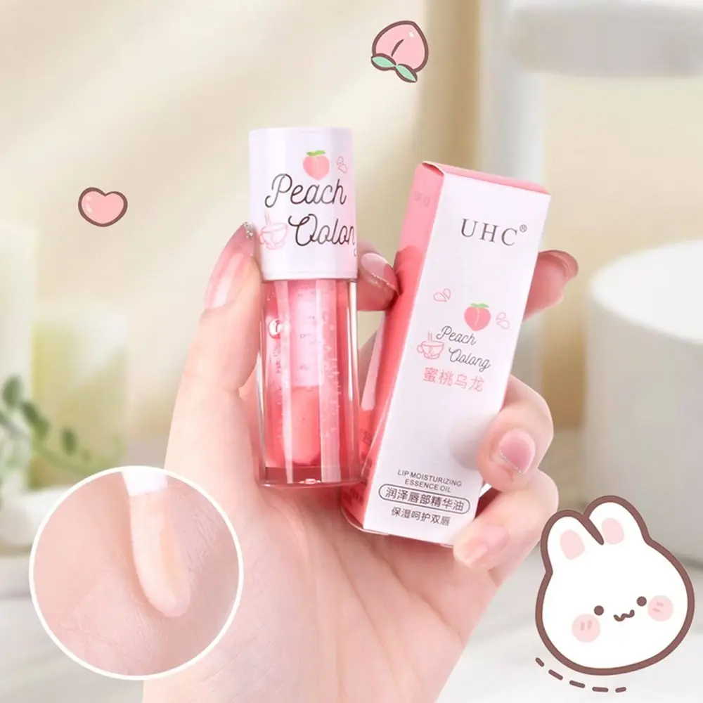 

Hydrating Long Lasting Lip Oil Non-sticky Moisturizing Lip Gloss Peach Milk Honey Relieves Dry Lip Tint Girl