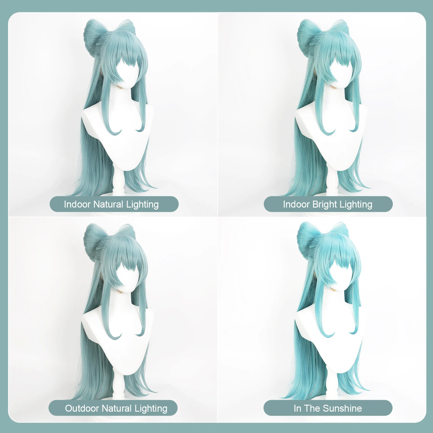 أنيمي شعر مستعار Yumemiruki Mizuki تأثيري الباروكات Genshin لعبة لعب الأدوار الباروكات شعر مستعار اصطناعي مع الانفجارات اليومية مدرسة حفلة الهالوين #6