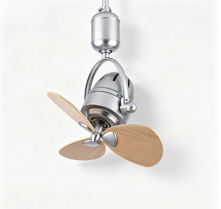 16 Inch Swing Mini Ceiling Fan Light Luxury Dual Use Wall Mount Large Air Volume Fan for Kitchen Study Bar Aisle No Lamp