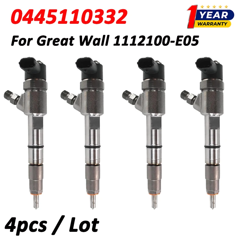 4 قطعة 0445110332 الديزل السيارات حاقن فوهة 0 445 110 332 للجدار العظيم 1112100-E05 #1