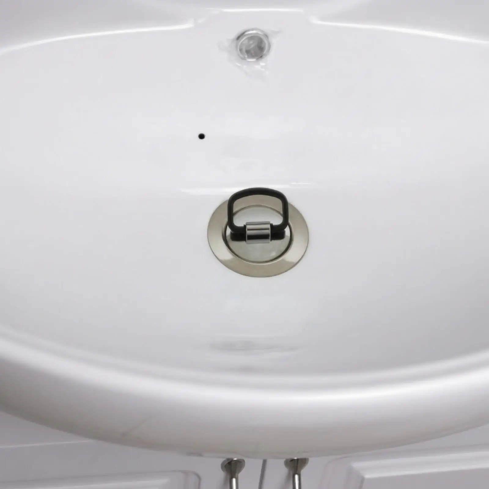 Basin Drain Stopper Threaded Sink Drain Assembly Sink Plug with Lift Handle Plastic Lift-and-Seal Stopper Assembly