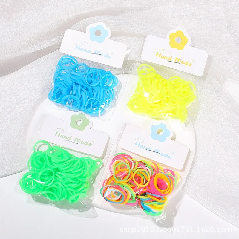 100pcs Pet Puppy Dog Cat Hair Bows Colorful Pet Rubber Bands Colored Top Elastic for Dog Grooming Bows Accessories Pet Products