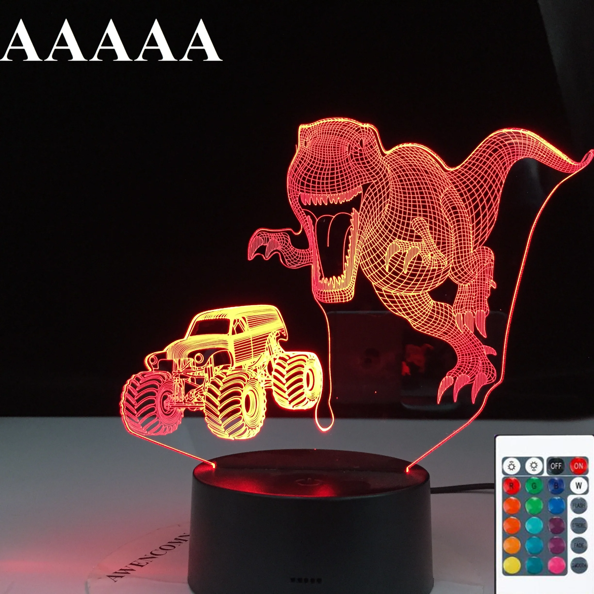 Dinosaur Series 3D LED Night Light Lamp 16 Color 3D Night light Remote Control Table Lamps Toys Gift For kid Home Decoration