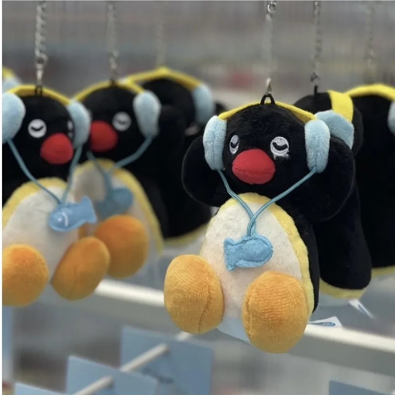 Llavero de Peluche de Pingüino con Audífonos, Muñeco de Peluche Adorable, Divertido Colgante de Dibujos Animados para Bolsos, Mochilas y Carteras, Regalo Sorpresa