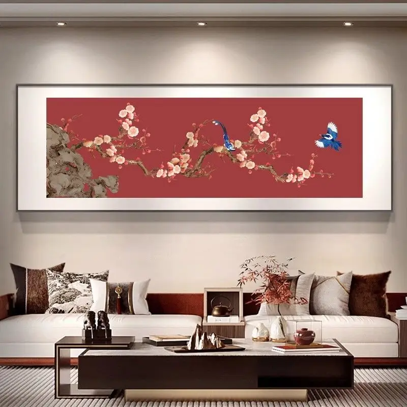 

New 2025 Cross Stitch Mona a Royal Brand Happin on Brows Vertical Version Living Room Cotton Fabric Chinese Sle Study...