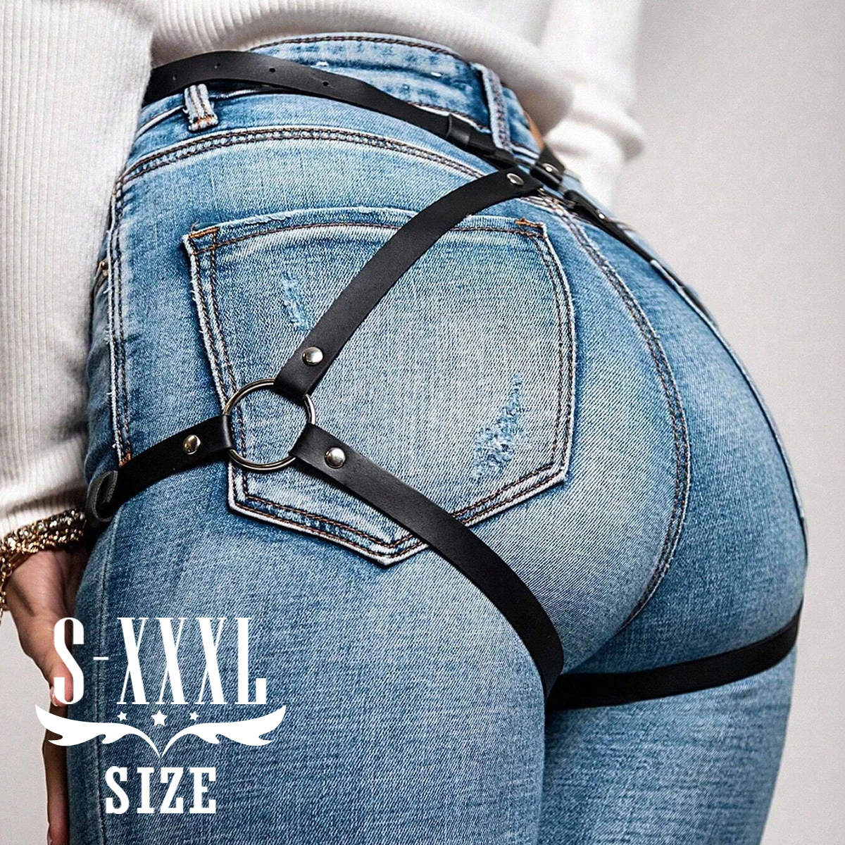 

Женский ремень больших размеров, модный ремень в уличном стиле, ремень из искусственной кожи в стиле панк, с декоративным ремнем для джинсов, готический ремень.