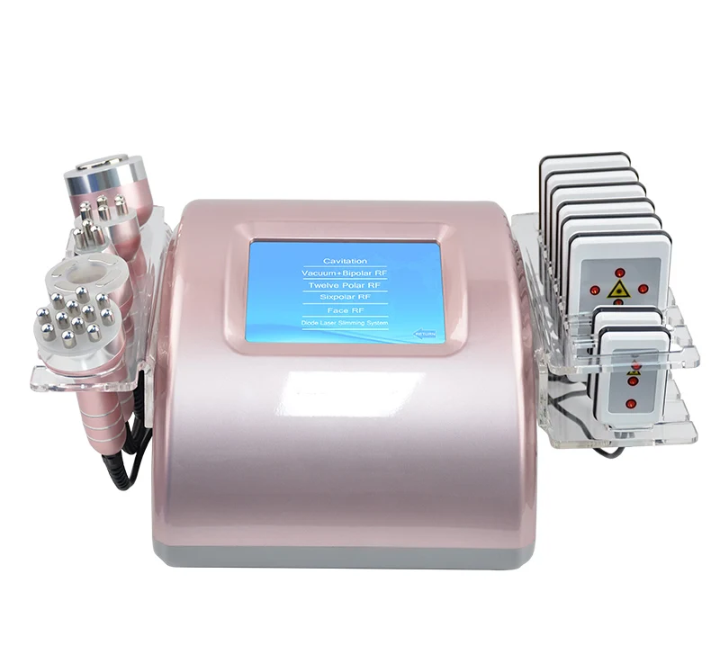 

6 in 1 Vacuum Radio Frequency 40K Lipo SlimmingCE Approved 6 Ultrasonic Liposuction Cavitation Machine For Spa