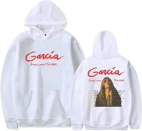 

Kany Garcia Tour 2024 hooded drawstring pocket sweatshirt men/women hip hop Pullovers