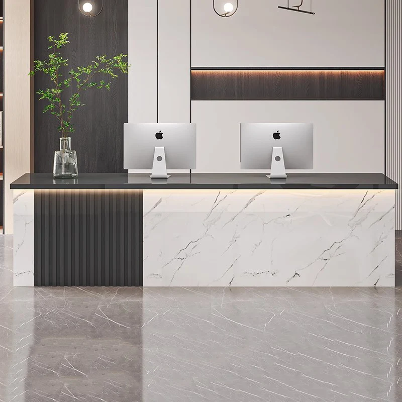 

Decorations Hotel Reception Desk Counter Italian Aesthetic Modern Nordic Reception Desks Luxury Office Beauty Salon Furniture