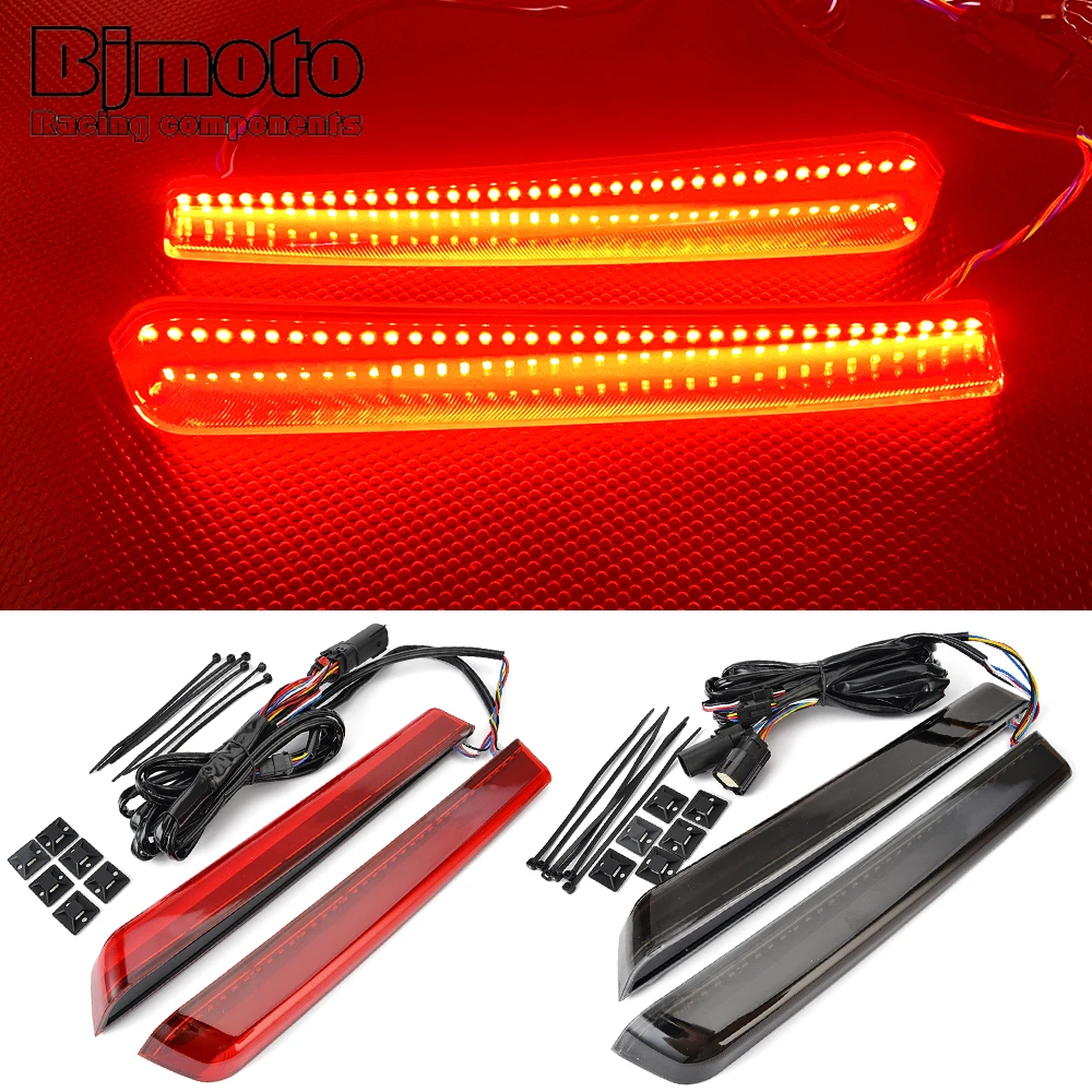 

Motorcycle Led Saddlebag Brake Flowing Turn Signal Tail Light For Harley Touring Electra Glide Road King Street Glide FLHR CVO