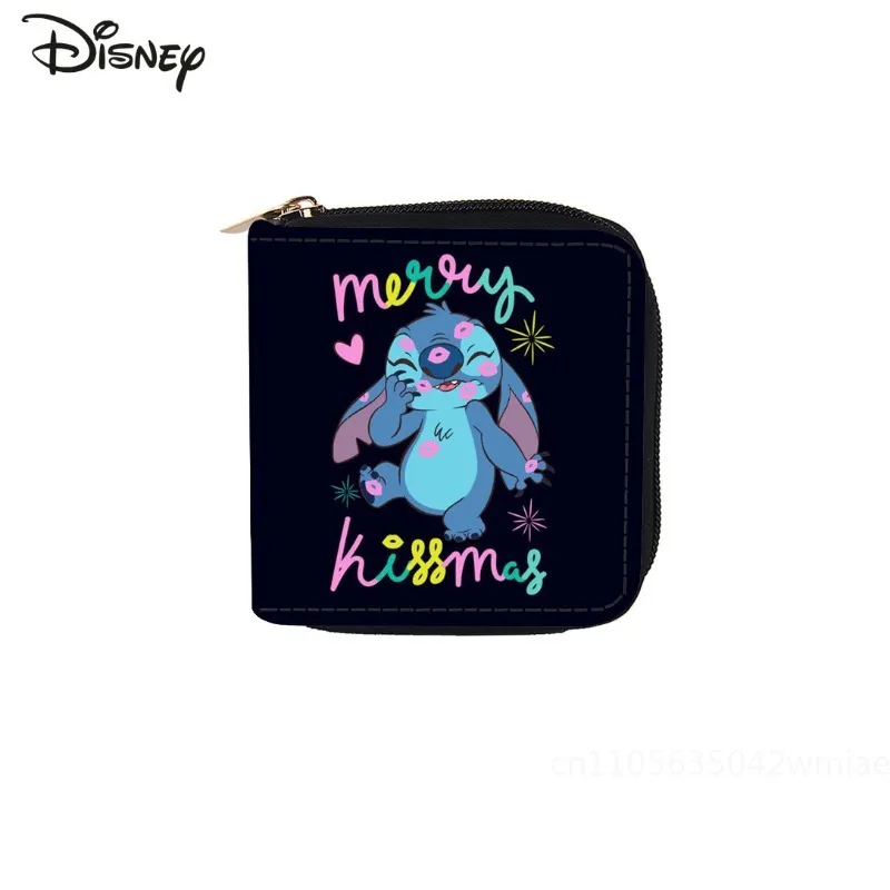 Stitch New Women's Zero Wallet Fashionable High Quality Multi Functional Card Bag Cartoon Cute Versatile Short Zipper Wallet