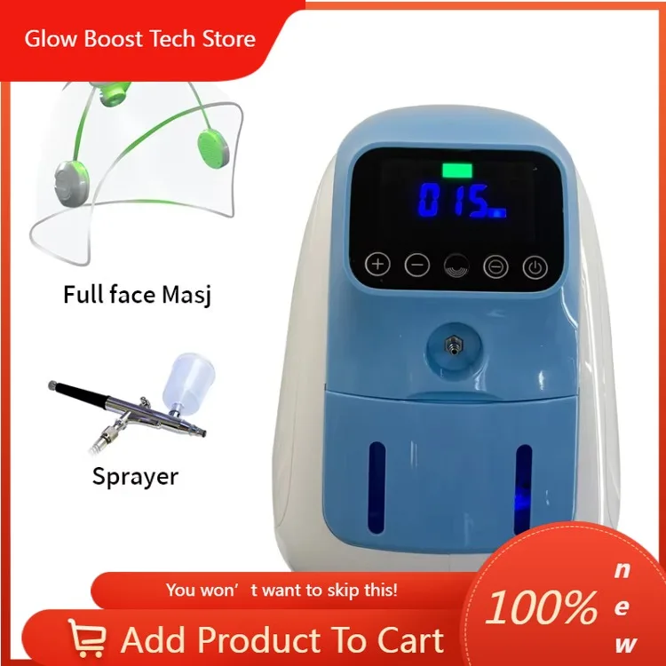 

NYNewest Design Skin Care Oxygen Jet with Oxygen Sprayer O2toDerm Skin Rejuvenation Hyperbaric Oxygen Facial Care Mask In Stock