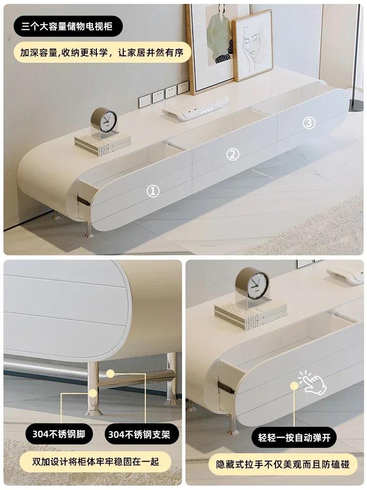 

Современный простой белый круглый журнальный столик на высоких ножках для гостиной