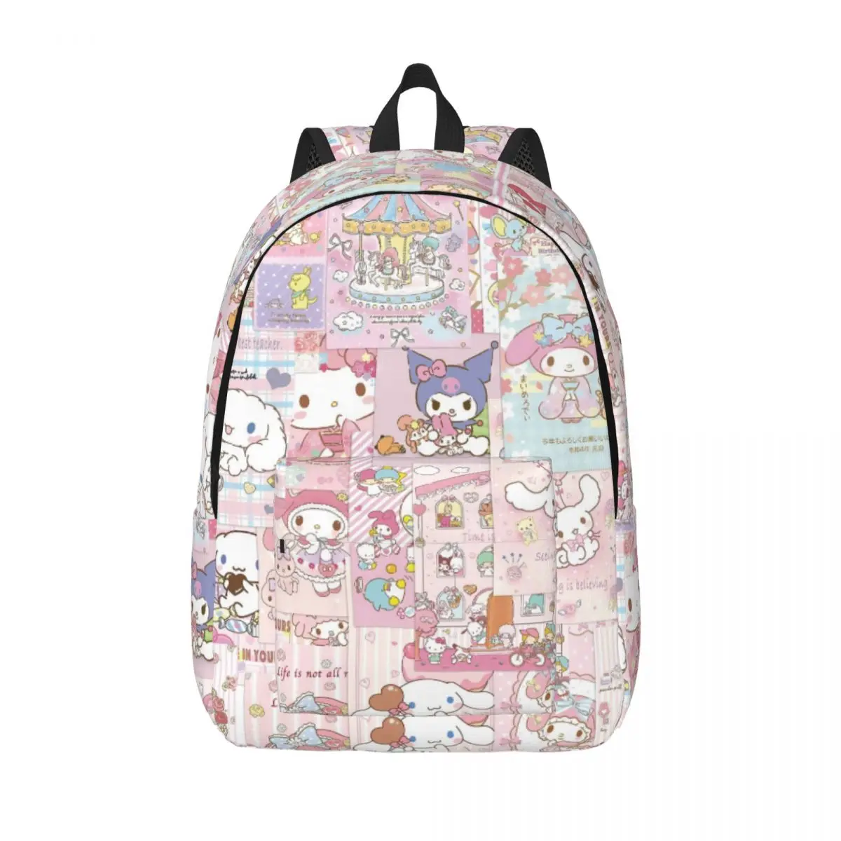 My Melody Printed Lightweight Casual Schoolbag For School, Outdoor, Shopping, Office 15in 17in