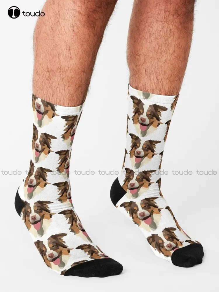 Australian Shepherd Socks Girl Socks 360° Digital Print Personalized Custom Unisex Adult Teen Youth Socks Custom Gift Streetwear