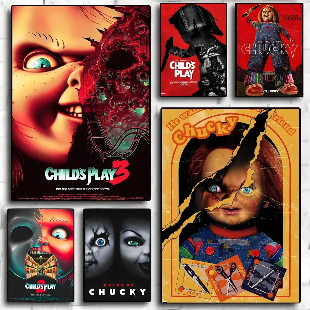 Chucky Poster Wall Art Wall Stickers Home Living Room Bedroom Bar Office Decor Prints Personalized Gift