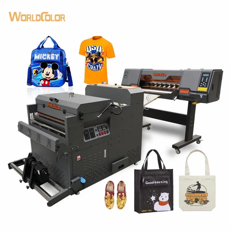 The newest two heads Eps I3200A1 print heads cheapest model for any fabric Tshirt with powder shaker oven inkjet DTF printer