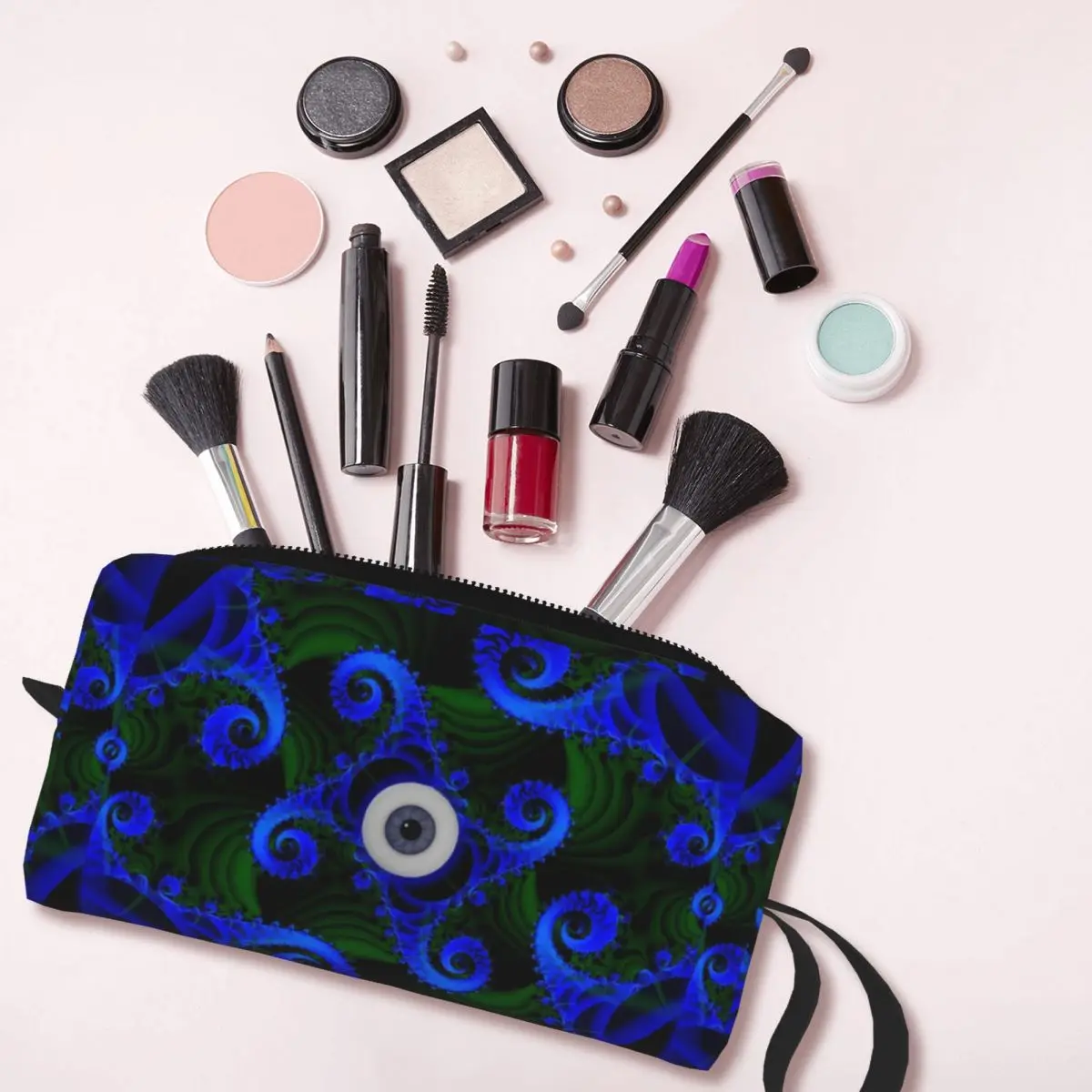 Custom Evil Eye Toiletry Bag Women Cosmetic Makeup Organizer Lady Beauty Storage Bags Dopp Kit Box Case