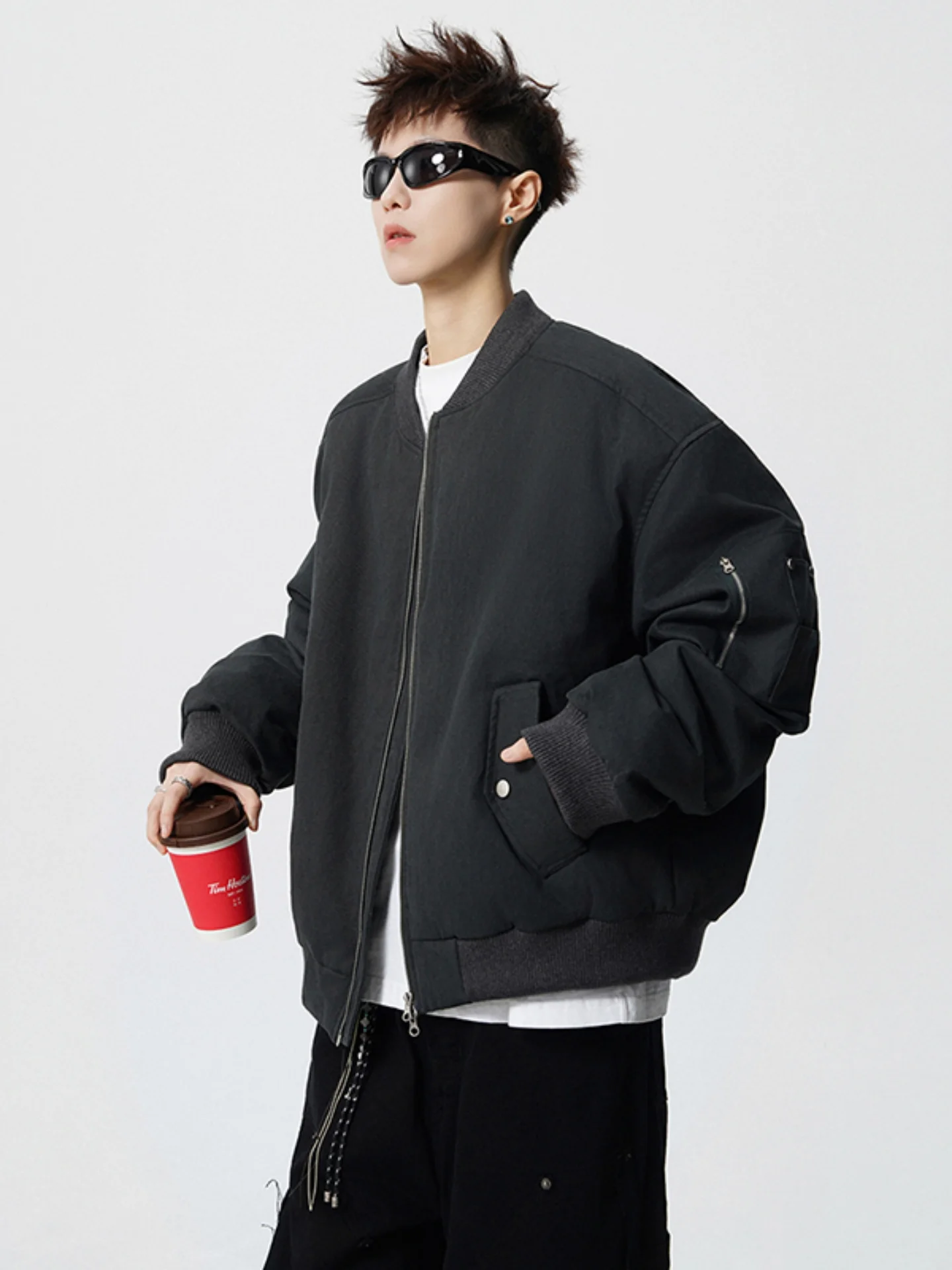 

Men's Flight Jaet Cotton Coat Thi Warm ort Sle Winter Outerwear Vintage American Baseball Sle Warmth Guaranteed