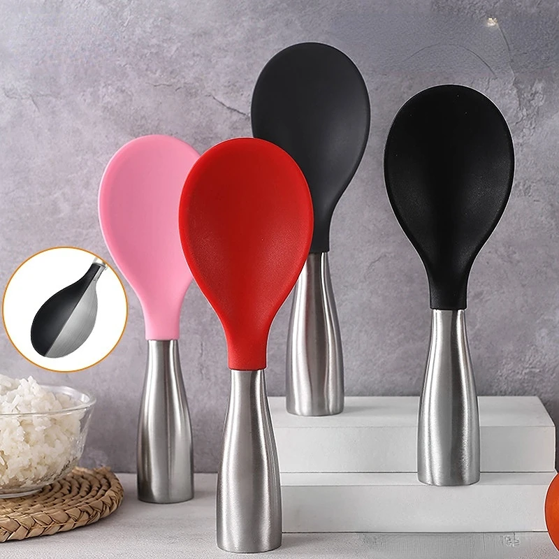 

2020 new stainless steel silicone spoon silicone steel European standard can be upgraded vertical silicone spoon