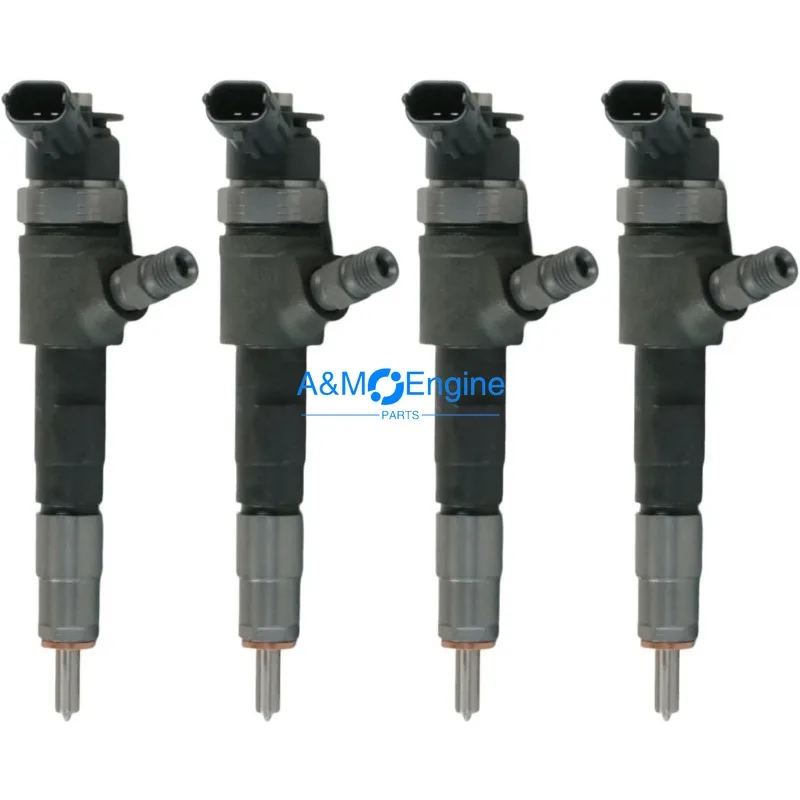 0445110340 0445110739 1980S5 Common Rail Fuel Injector 4-Pack for Peugeot Citroen Ford Fiat 1.6 HDi TDCi Engine
