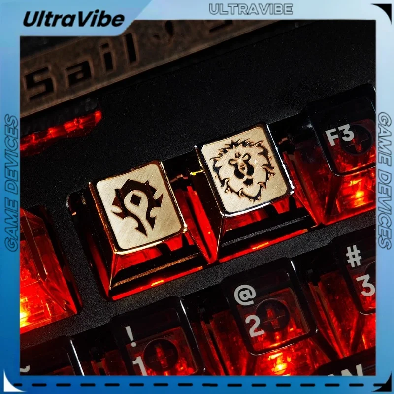 

Wow Tribe Alliance Metal Keycaps Personalized Key Cap Customized Mechanical Keycaps Game Theme Keycaps Creative Art Gifts