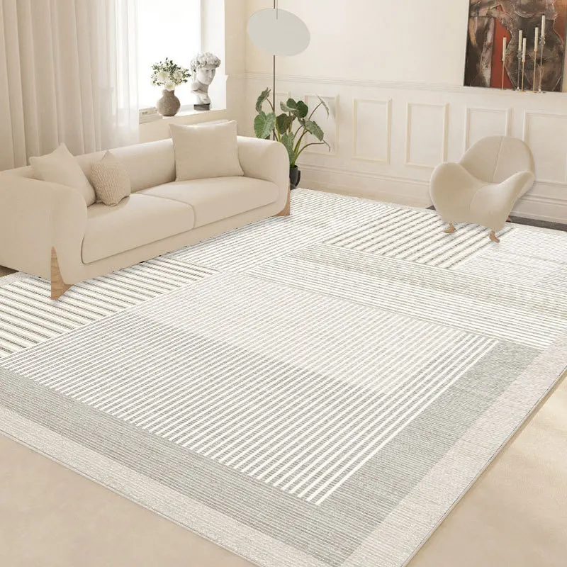 Minimalist Striped Bedroom Carpet Home Washable Mat Simple Geometry Large Area Study Rug Carpets for Living Room