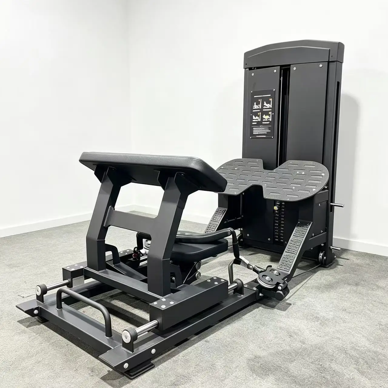 Professional Flatbed Hip Press Machine with Steel Construction Adjustable & Multi-Function for Gluteal Muscle Training
