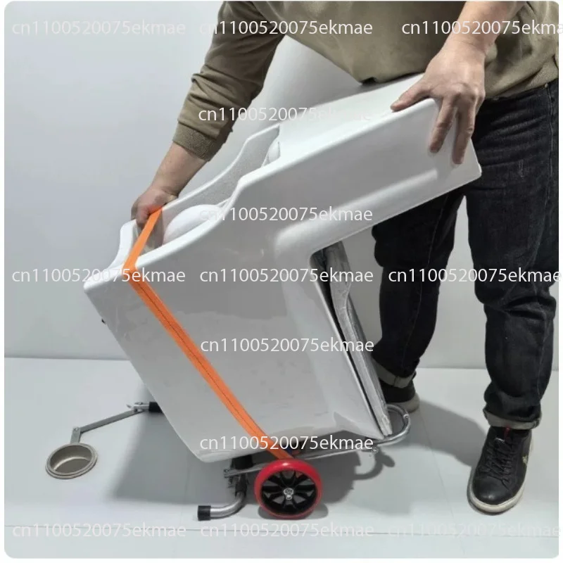 Toilet  Auxiliary Installation Artifact, Positioning and Moving, Folding Portable Labor-saving Trolley, Easy Installation
