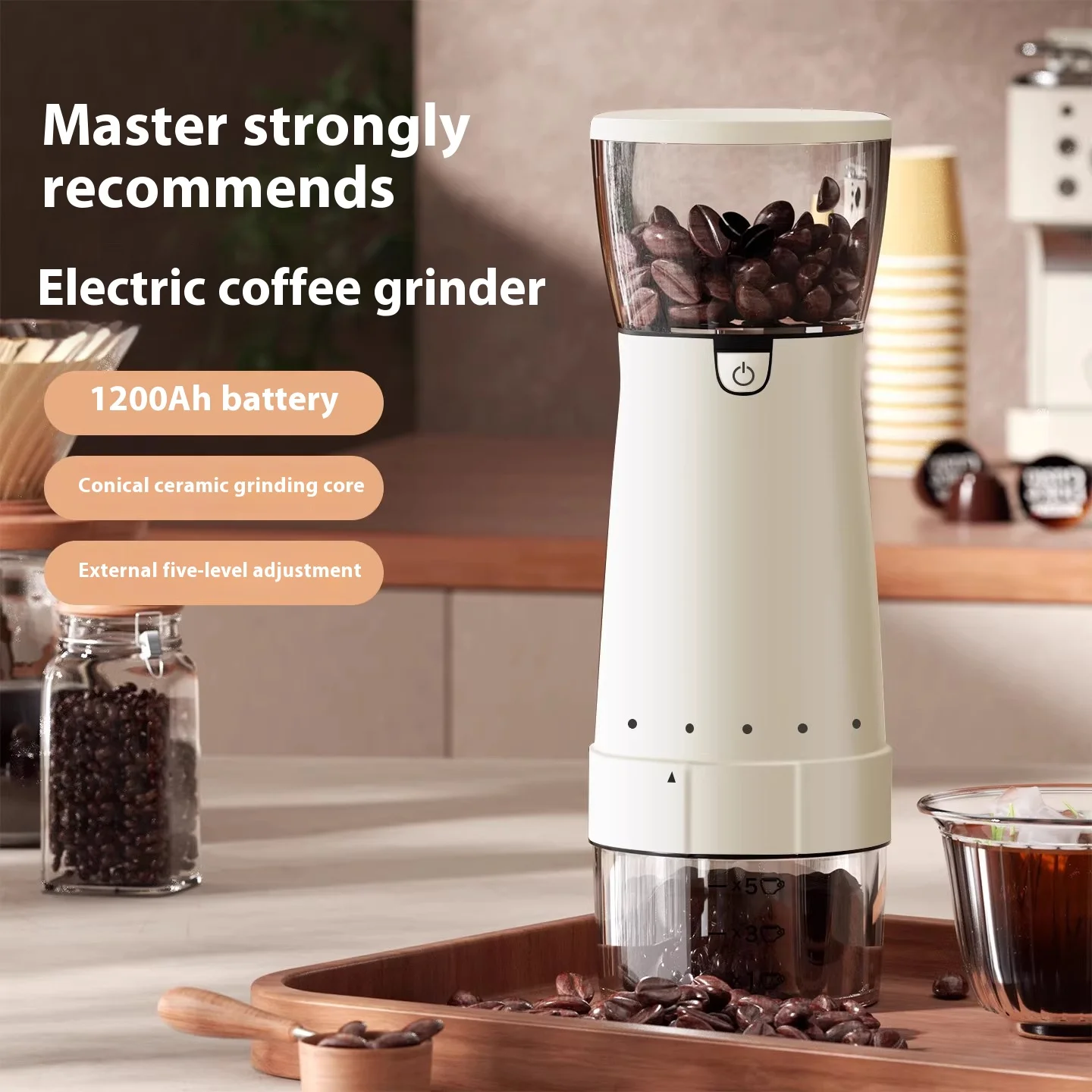 

Electric Coffee Grinder Fully Automatic Grinder Small Household Portable All-In-One Coffee Machine Coffee Bean Grinder