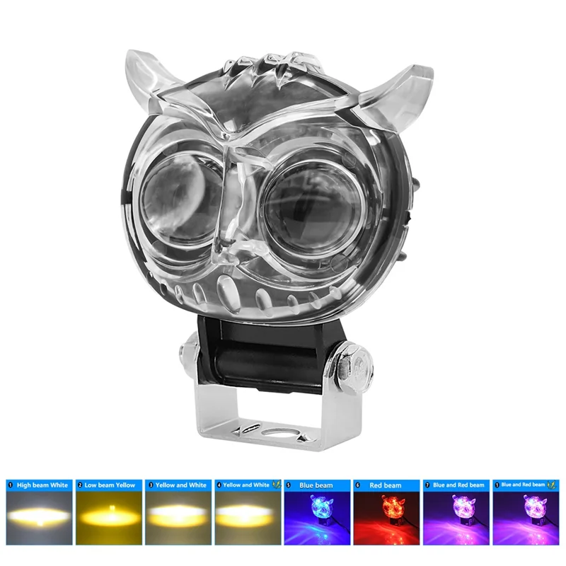 موثوقة-LED عدسة الأضواء ضوء اللون عدسات مزدوجة الأضواء للدراجات النارية شاحنة سيارة ATV SUV قارب جرار