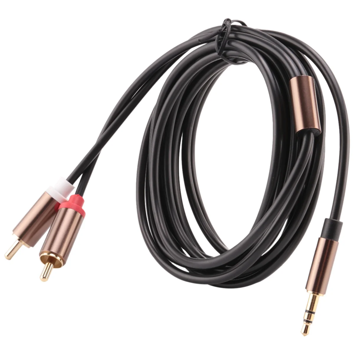 Jack 3.5mm to 2 RCA Audio Cable AUX Splitter 3.5mm Stereo Male to Male RCA Adapter 2 Speaker Cable 1m