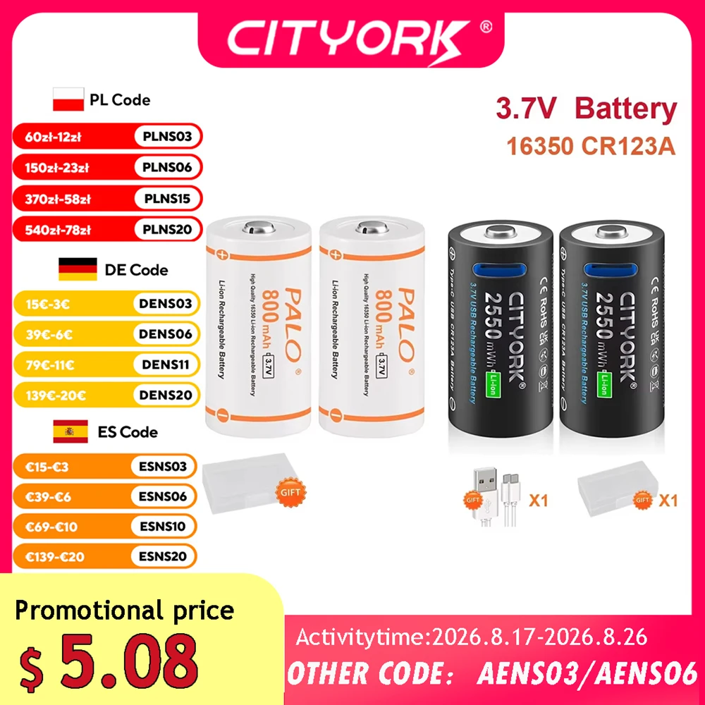 Original CR123A Akku 3,7 V Lithium CR123 16340 16350 CR17345 Batterien Für Laser Stift LED Taschenlampe Zelle Kamera