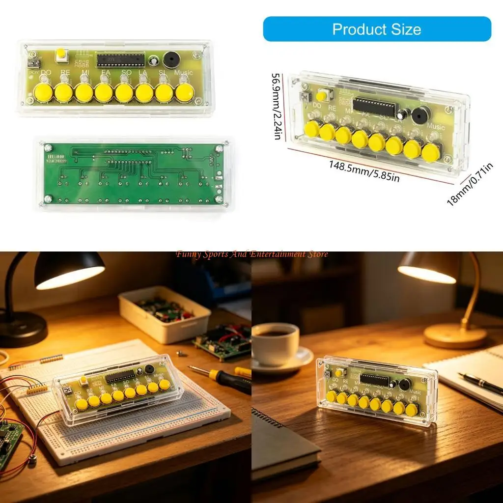 

C4DE Hands On Electronic Keyboard Assembly Project With Clear Case And educational materials