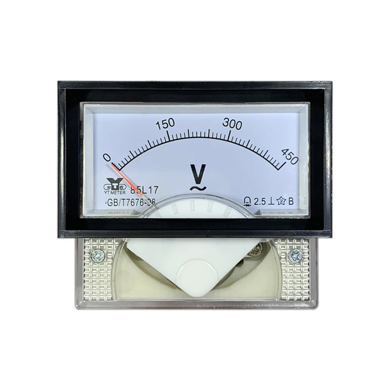 85L17 AC pointer voltmeter 5V 10V 15V 20V 30V 50V 100V 150V 250V 300V 450V 500V 600V black frame measuring home circuit