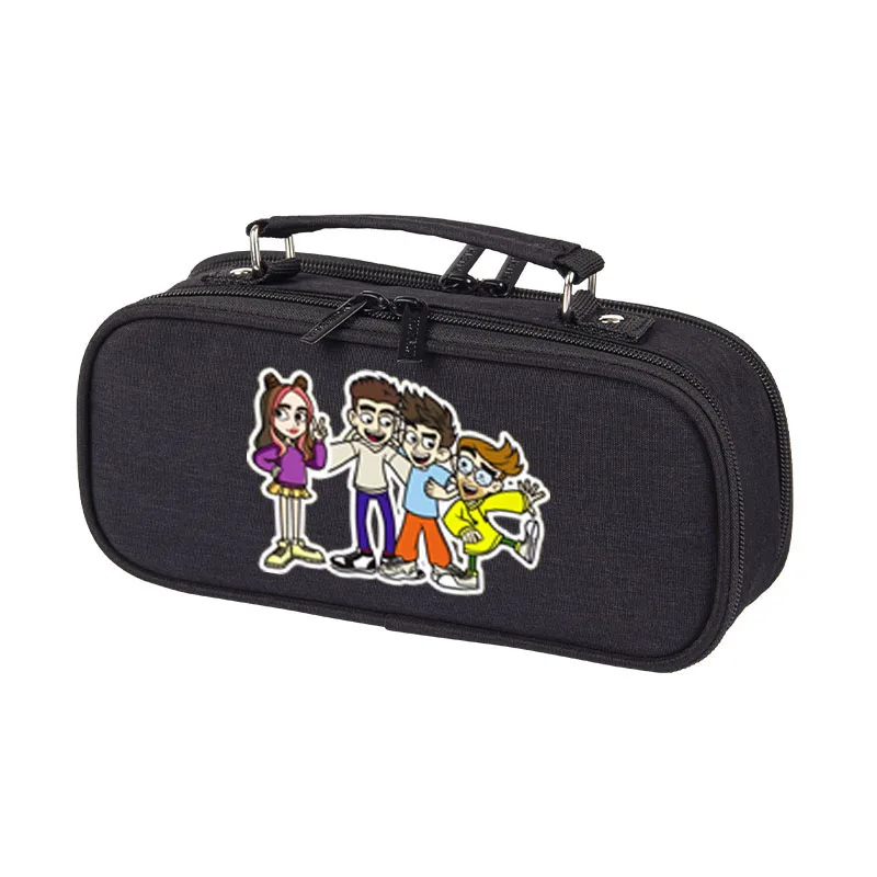 

Cartoon A4 Lamba Pen Pencil Case Multi-layer Canvas Pencil Pouch Bag A4 Vlad Holder Organizer Double Zippers Students Pencil Bag